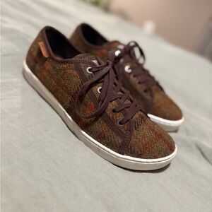 Birkenstock Brown Harris Tweed Sneakers, Size 41, Like New